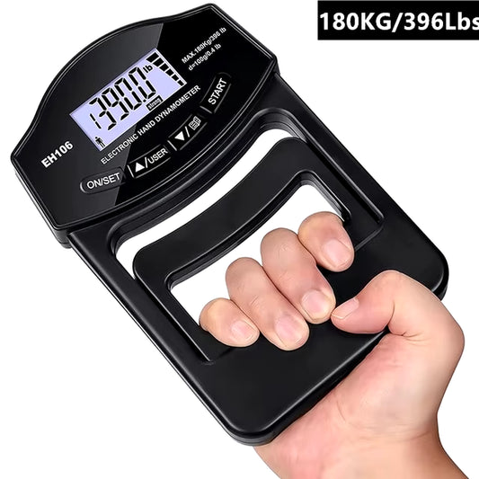 396Lbs/180Kg Digital Hand Dynamometer Grip Grip Strength Tester with LCD Screen for Forearm Training Finger Power Weightlifting