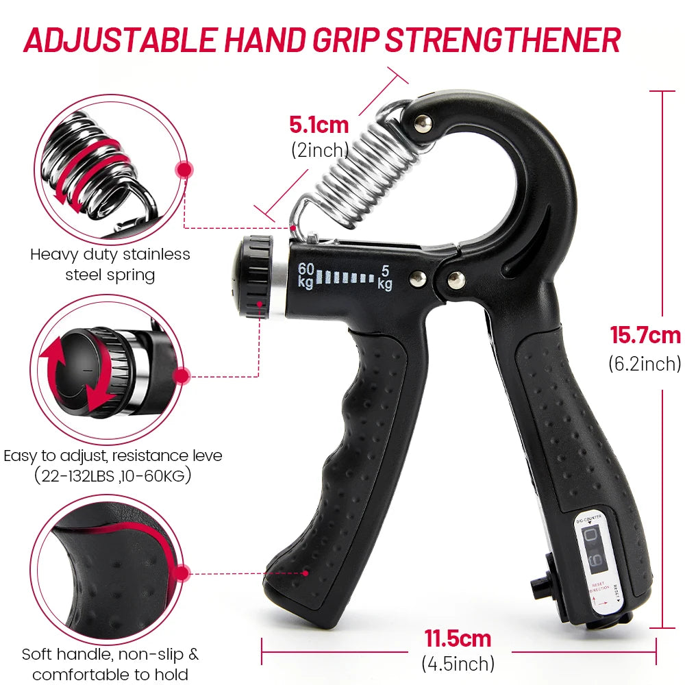 5-60Kg Adjustable Heavy Hand Gripper 